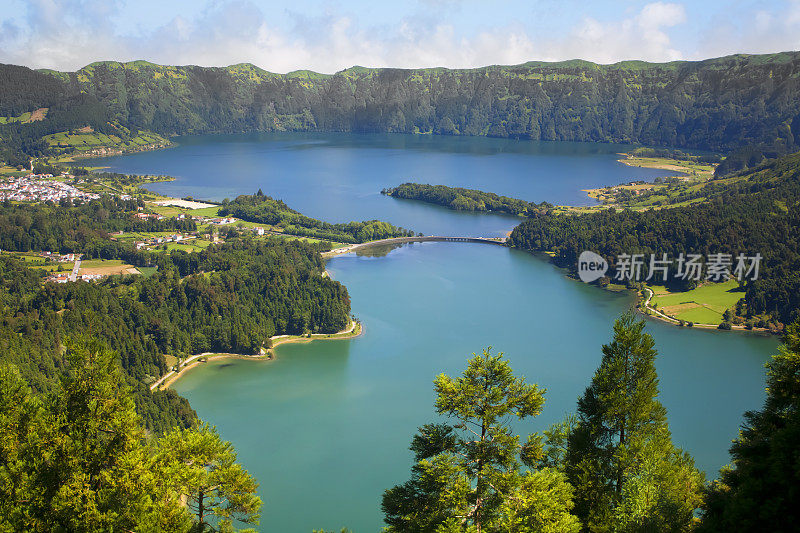 Sete Cidades湖，亚速尔群岛，圣米格尔岛，葡萄牙。